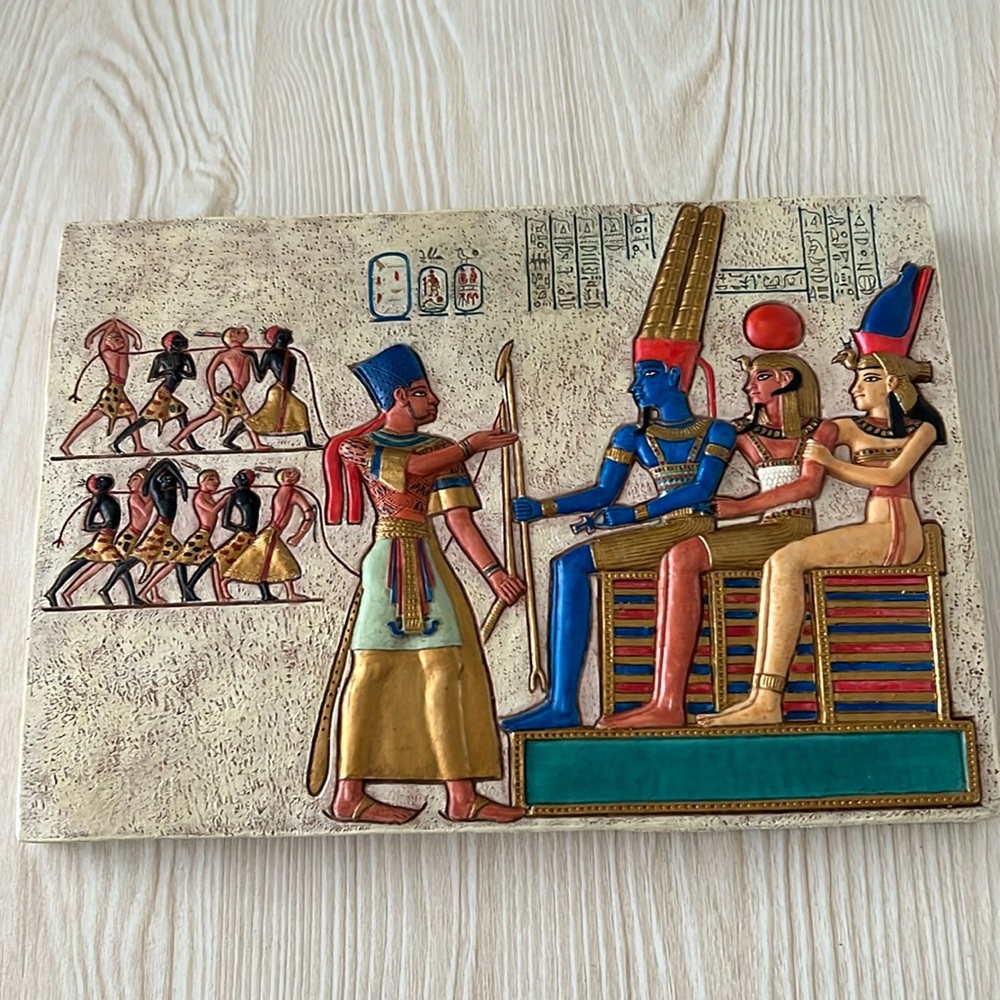 Vintage Veronese Egyptian art wall plaque